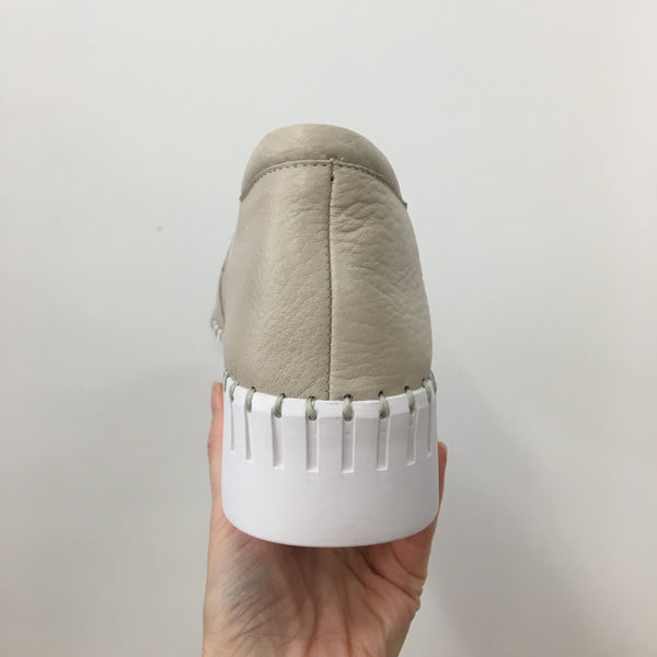 Django & Juliette Becca ~ Tan/Oat Sole ~Silver ~ White ~ Black ~ Almond ~ Leather Slip on