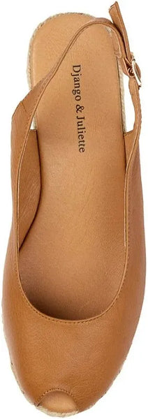 Django & Juliette Saniarly ~ Almond ~ Black ~ Tan ~ Leather Wedge