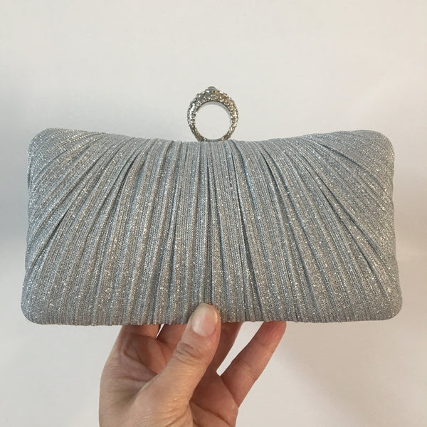 Lurex Evening Clutch ~ Red ~ Silver ~ Black