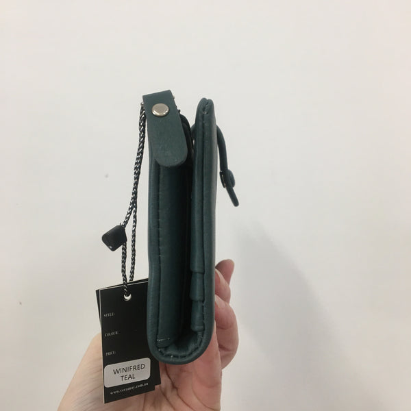 Vera May Winifred Teal Leather Purse