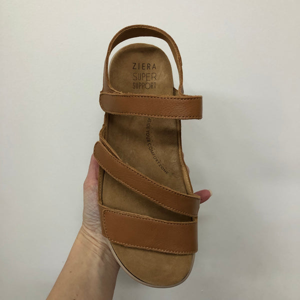 Ziera ~ Boyde ~ Dark Tan with Almond Sole Leather