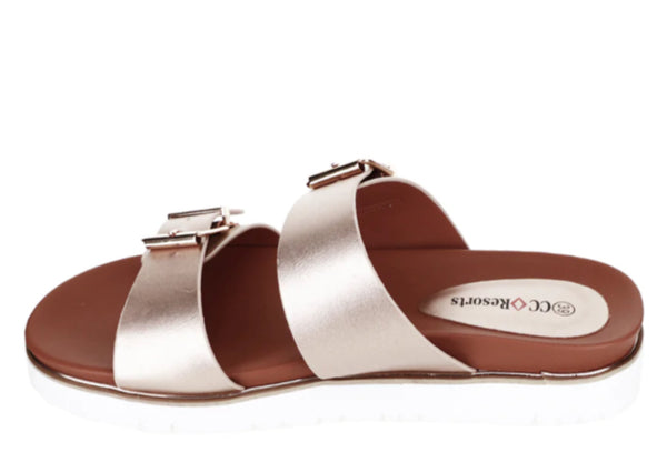 CC Resorts Yummy ~ Blush ~ Rose Gold ~ Black ~ Sandal