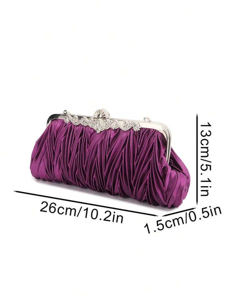 Plum Purple Evening Clutch Bag