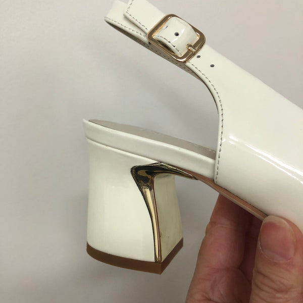 Django & Juliette ~ Jianas ~ 2 Colours ~ Patent Navy ~ Patent Ivory ~ Leather