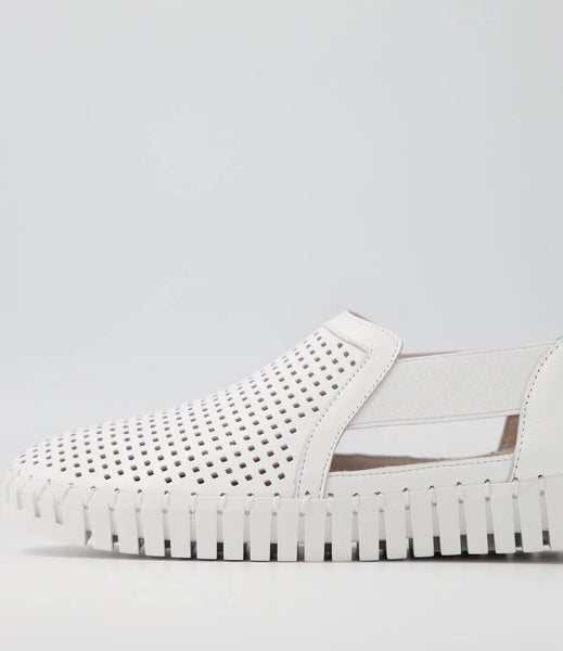 Django & Juliette Habiki ~ White ~ Almond ~ Leather