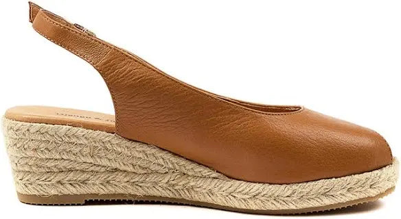 Django & Juliette Saniarly ~ Almond ~ Black ~ Tan ~ Leather Wedge