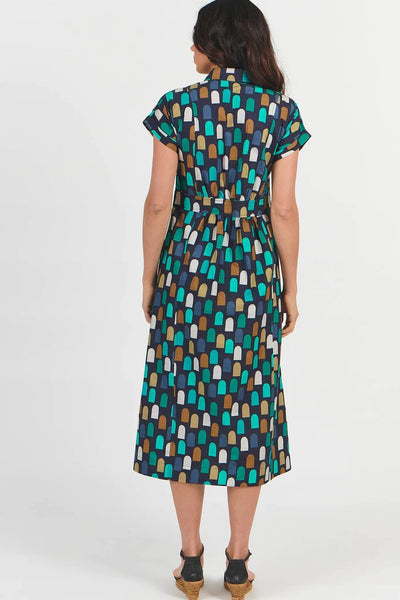 Cali Shirtdress Green Geo