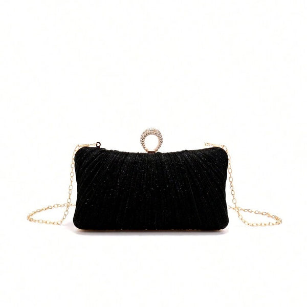 Lurex Evening Clutch ~ Red ~ Silver ~ Black