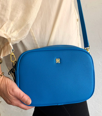 Vera May Donna Blue Vegan Cross Body Camera Bag