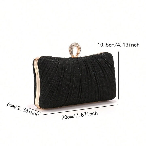 Lurex Evening Clutch ~ Red ~ Silver ~ Black