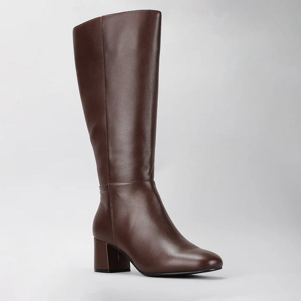 LeSansa Robel Long Tall Knee High Boot 2 Colours ~ Black ~ Chocolate Leather