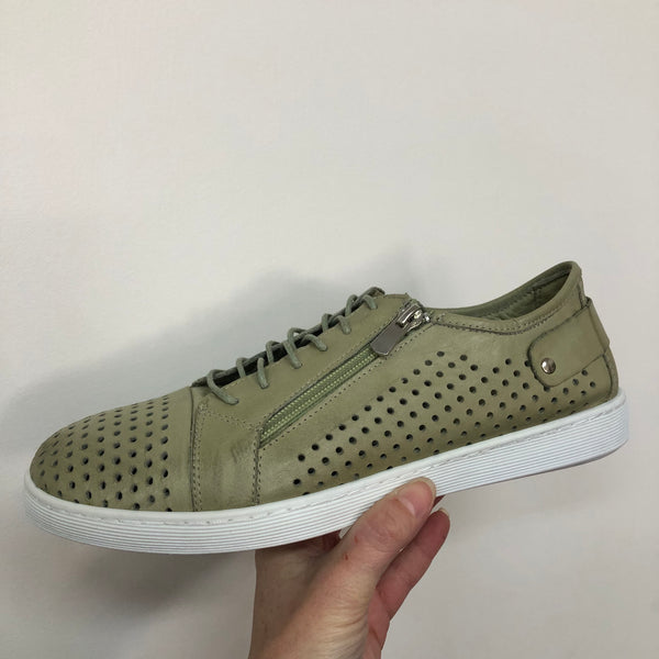 Cabello EG17 Leather Sneaker - BEST SELLER ~ Black ~ Tan ~ Taupe ~ Peach ~ Grey ~ White ~ Navy