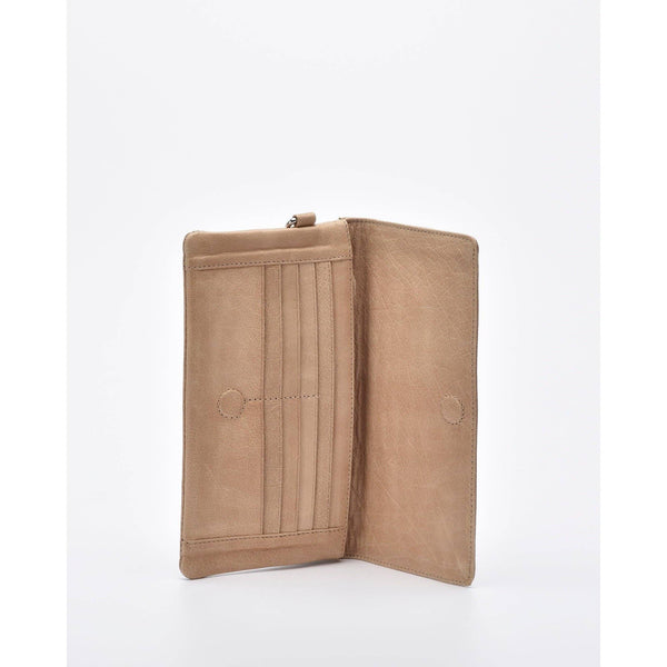 Gabee ~ Wodonga Soft Leather Fold Over Wallet With Wristlet