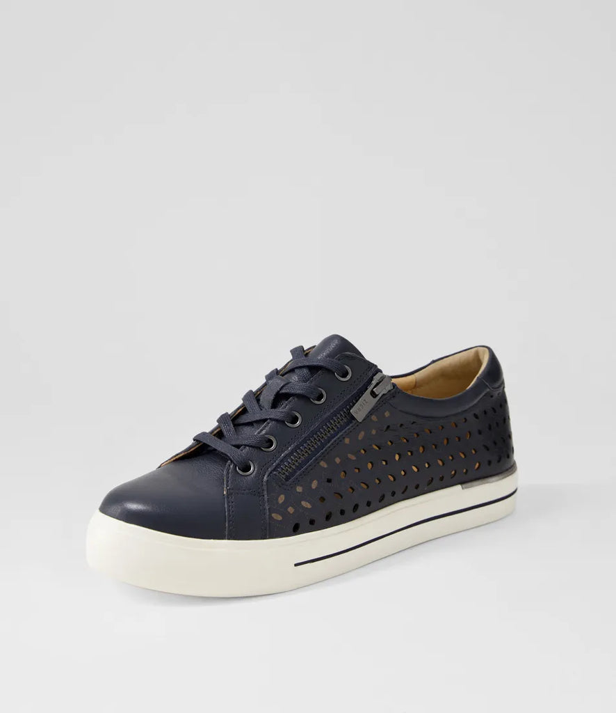 Ziera Ayleen W ~ Navy ~ Black ~ Almond ~ White/RoseGold ~ Leather