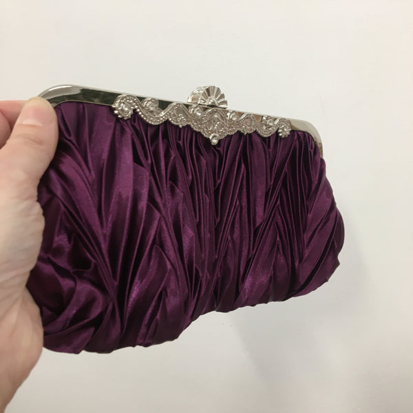 Plum Purple Evening Clutch Bag