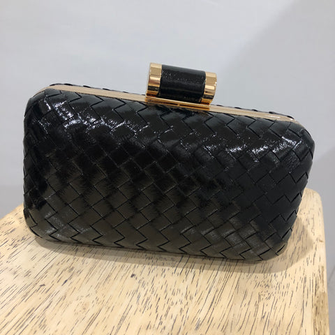 GLAMOUR ~ Black Woven Clutch