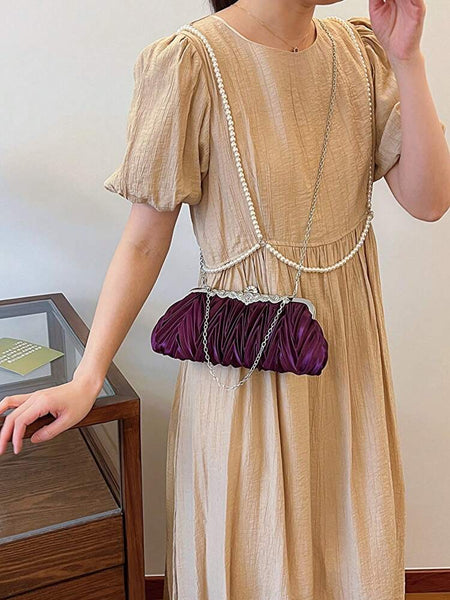 Plum Purple Evening Clutch Bag