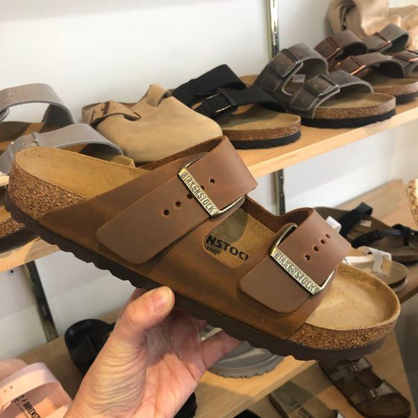 Birkenstock Arizona Full Grain Leather ~ Oiled Habana ~ Cognac ~ Brown ~ Tabacco Brown ~ Iron ~ Black Smooth Leather Regular Fit