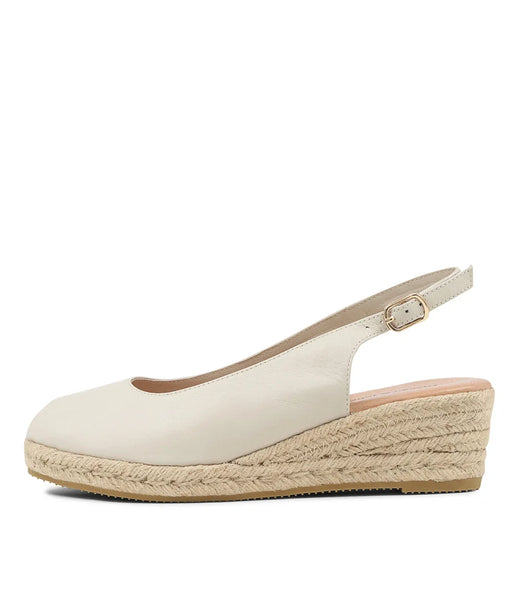 Django & Juliette Saniarly ~ Almond ~ Black ~ Tan ~ Leather Wedge