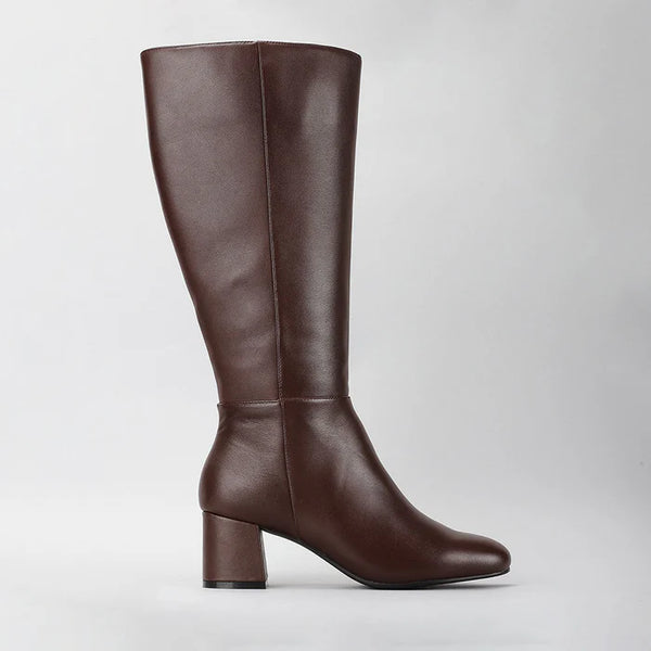 LeSansa Robel Long Tall Knee High Boot 2 Colours ~ Black ~ Chocolate Leather