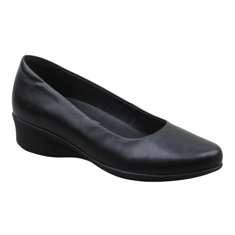 CBD Eadie Black Leather slip on ballet