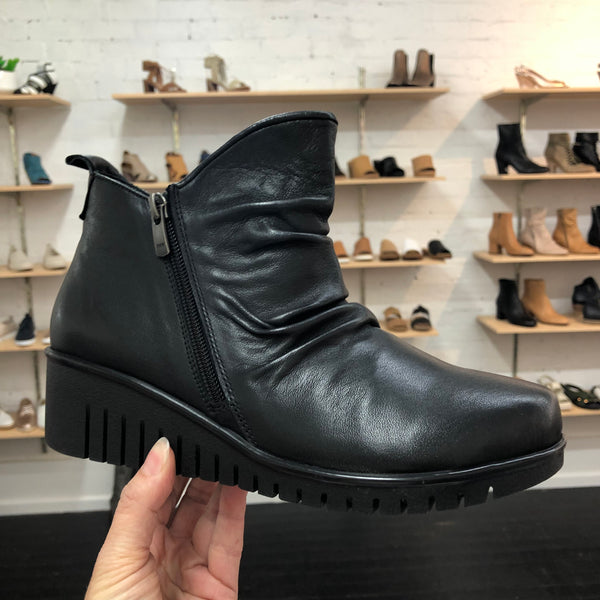 Sala Foley ~ Black ~ Coconut/Tan ~ Leather Boot