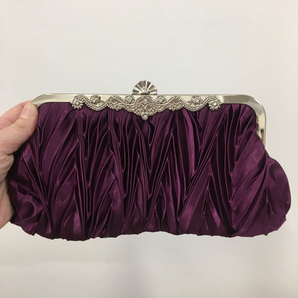 Plum Purple Evening Clutch Bag