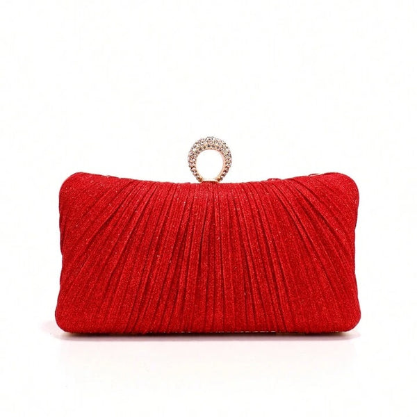 Lurex Evening Clutch ~ Red ~ Silver ~ Black