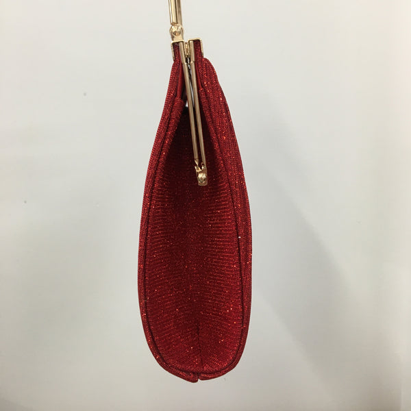 Red Lurex Glitter Clutch