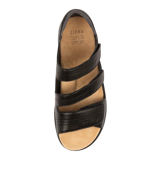 Ziera ~ Bardot ~ 2 Colours ~ Black Black ~ Tan White Sole