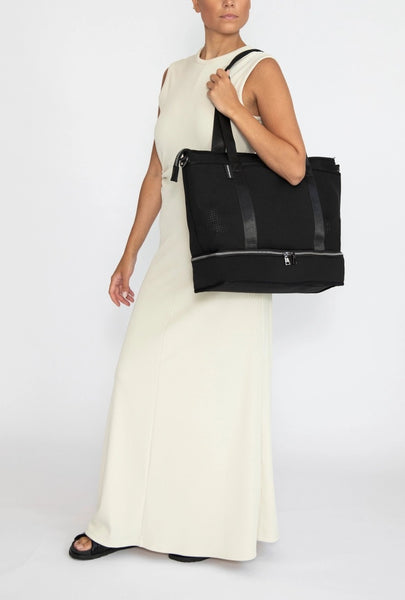 Prene Bag Saturday ~ Black ~ Grey Marle