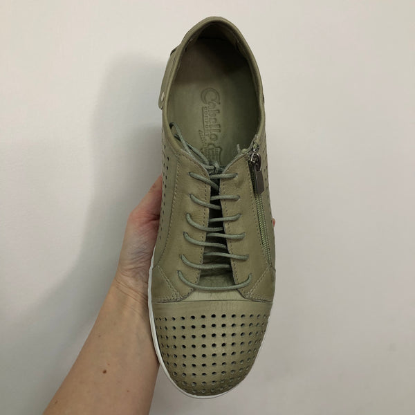 Cabello EG17 Leather Sneaker - BEST SELLER ~ Black ~ Tan ~ Taupe ~ Peach ~ Grey ~ White ~ Navy