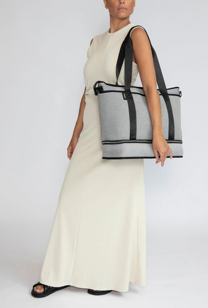 Prene Bag Saturday ~ Black ~ Grey Marle
