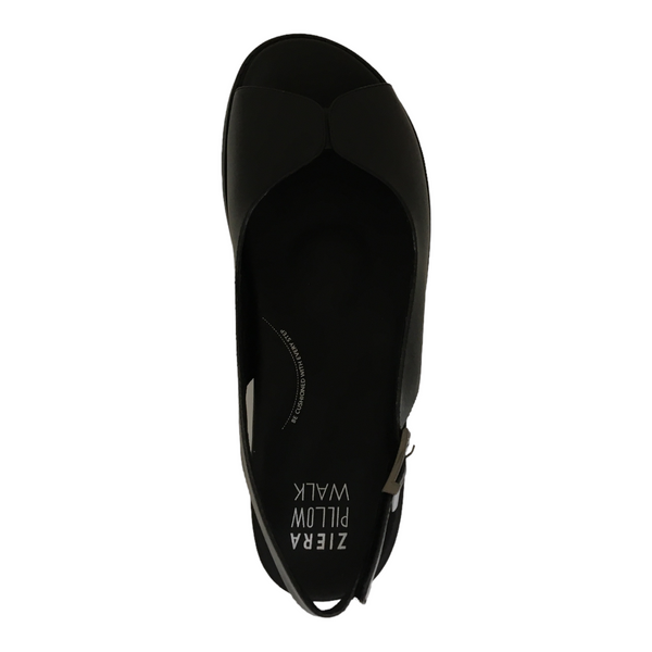 Ziera Jenai Black Leather Sandal