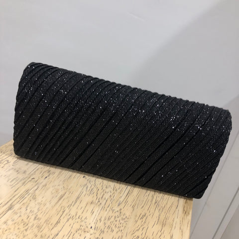 GLAMOUR ~ Black Lurex Clutch