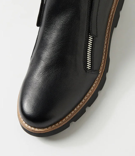Django & Juliette ~ 2 Colours ~ Dottiz ~ Black ~ Chocolate ~ Leather Boot