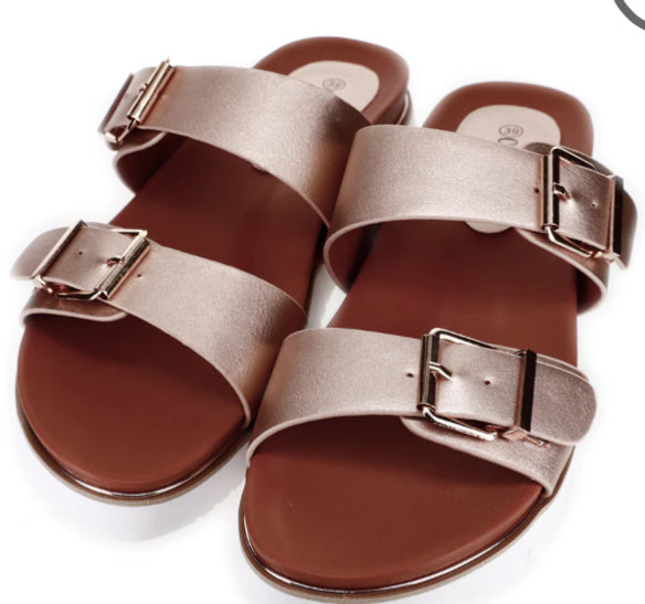 CC Resorts Yummy ~ Blush ~ Rose Gold ~ Black ~ Sandal