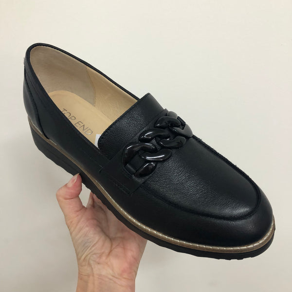Top End Ozama ~ Black ~ Dark Tan ~ NEW COLOUR VANILLA ~ Leather Loafer