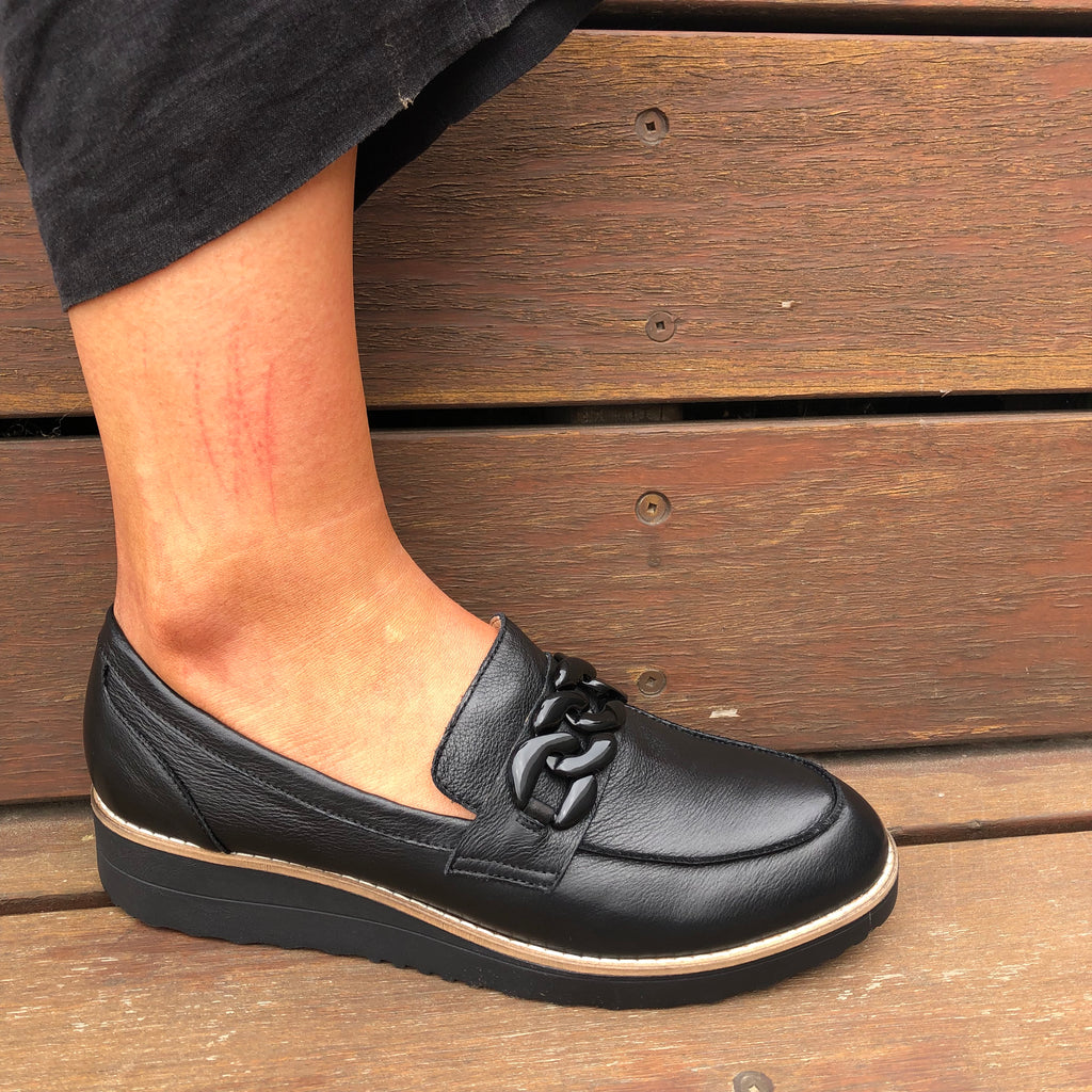 Top End Ozama ~ Black ~ Dark Tan ~ NEW COLOUR VANILLA ~ Leather Loafer