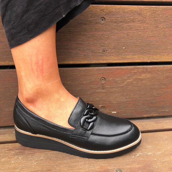 Top End Ozama ~ Black ~ Dark Tan ~ NEW COLOUR VANILLA ~ Leather Loafer