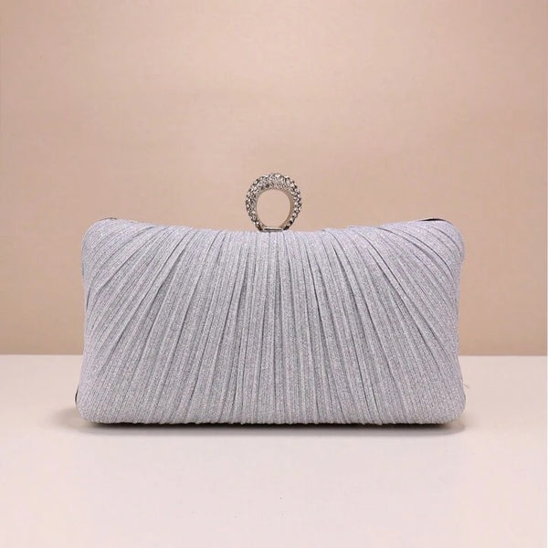Lurex Evening Clutch ~ Red ~ Silver ~ Black