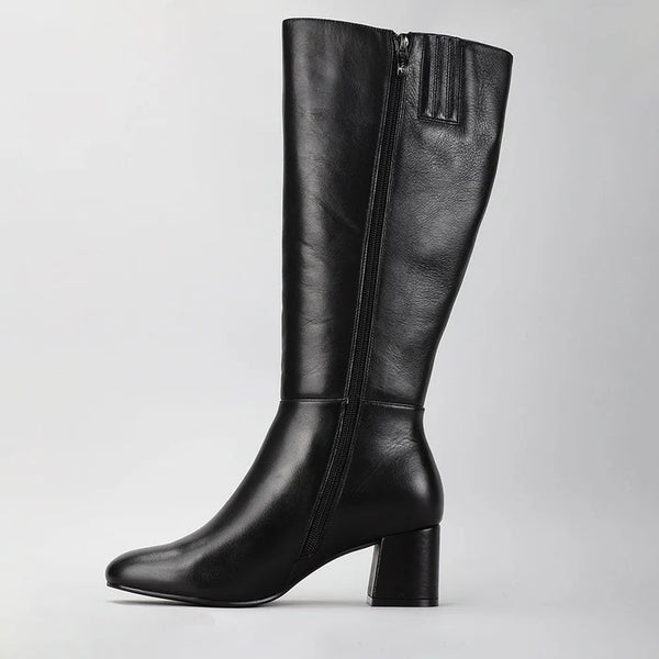 LeSansa Robel Long Tall Knee High Boot 2 Colours ~ Black ~ Chocolate Leather