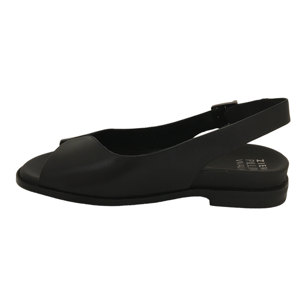 Ziera Jenai Black Leather Sandal