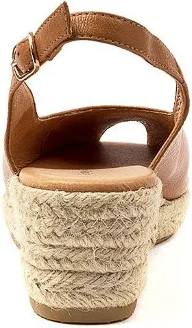 Django & Juliette Saniarly ~ Almond ~ Black ~ Tan ~ Leather Wedge