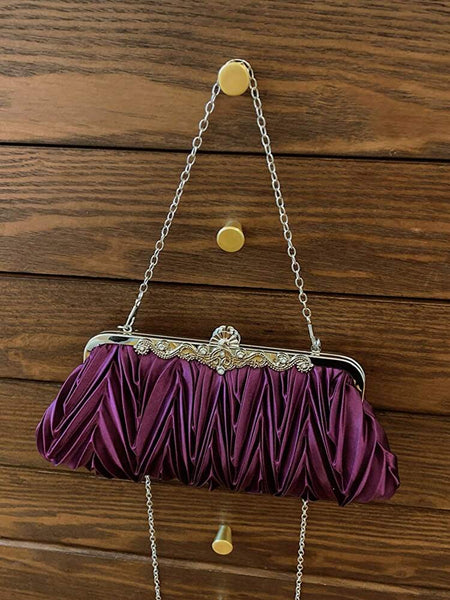 Plum Purple Evening Clutch Bag