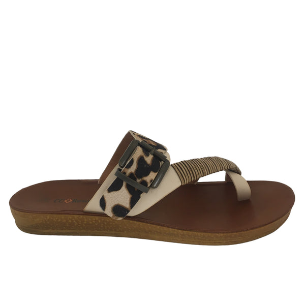 CC Resorts Vanessa White/Leopard Print Vegan