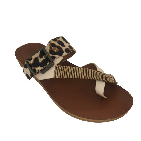 CC Resorts Vanessa White/Leopard Print Vegan