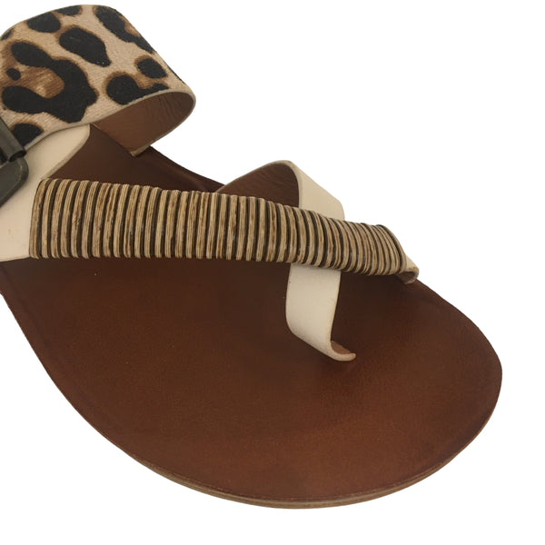 CC Resorts Vanessa White/Leopard Print Vegan