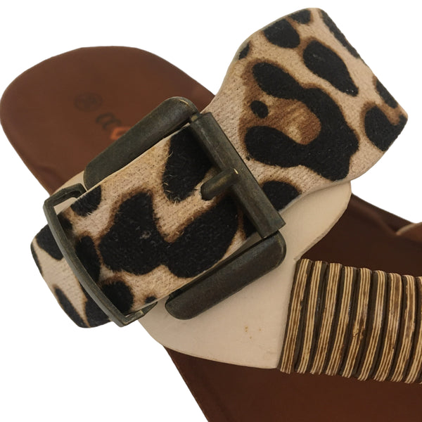 CC Resorts Vanessa White/Leopard Print Vegan