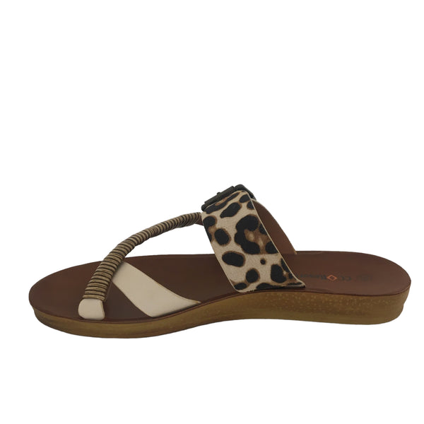 CC Resorts Vanessa White/Leopard Print Vegan